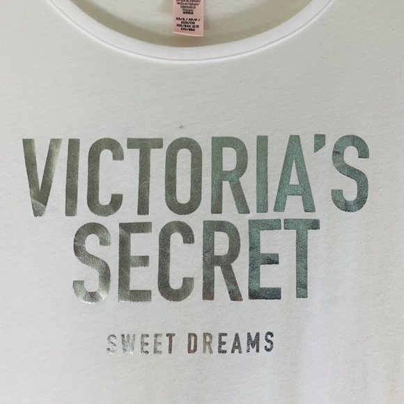 Victoria Secret White Sleep Shirt; XS - Picture 3 of 5